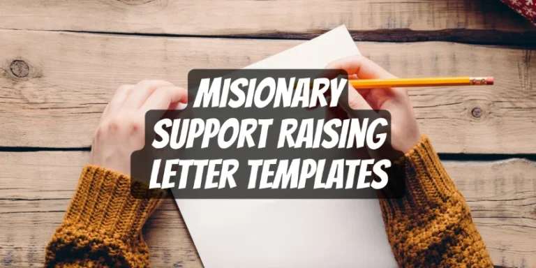Missionary Support Raising Letter Templates