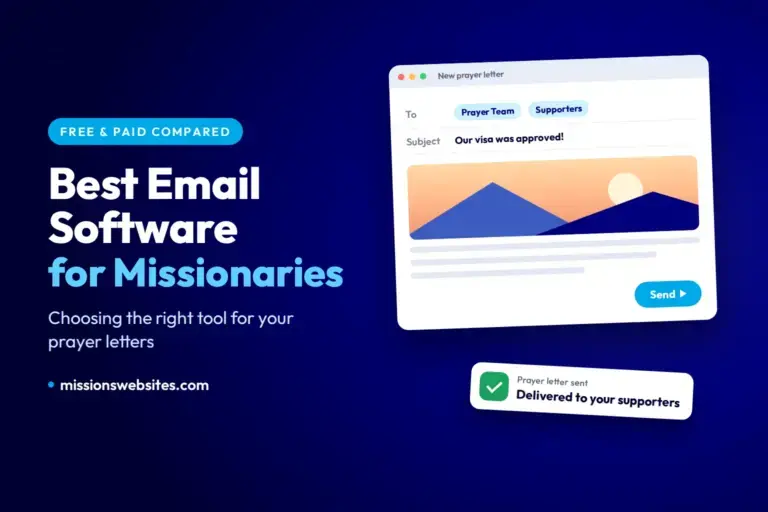 Comparison of email software for missionary prayer letters.