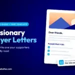 Missionary prayer letter writing guide and free template graphic.